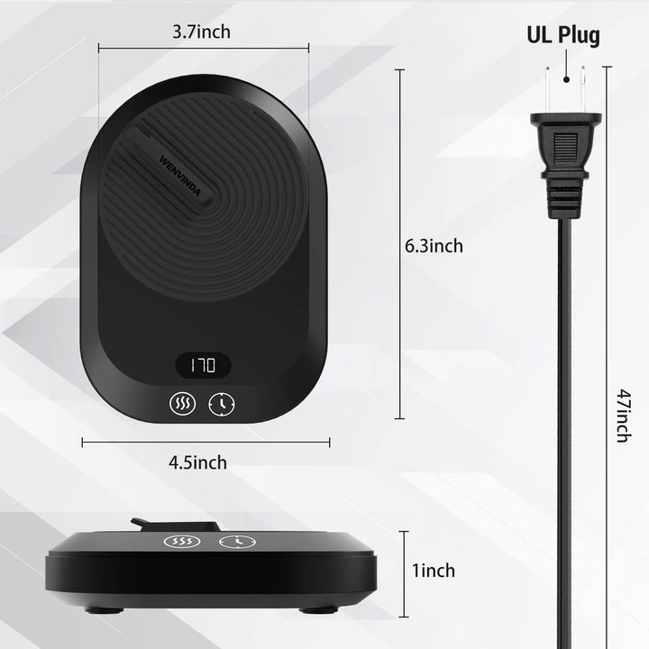 SmartDesk Mug Warmer Pro: 3-Temp, Timer & Auto Shut-Off