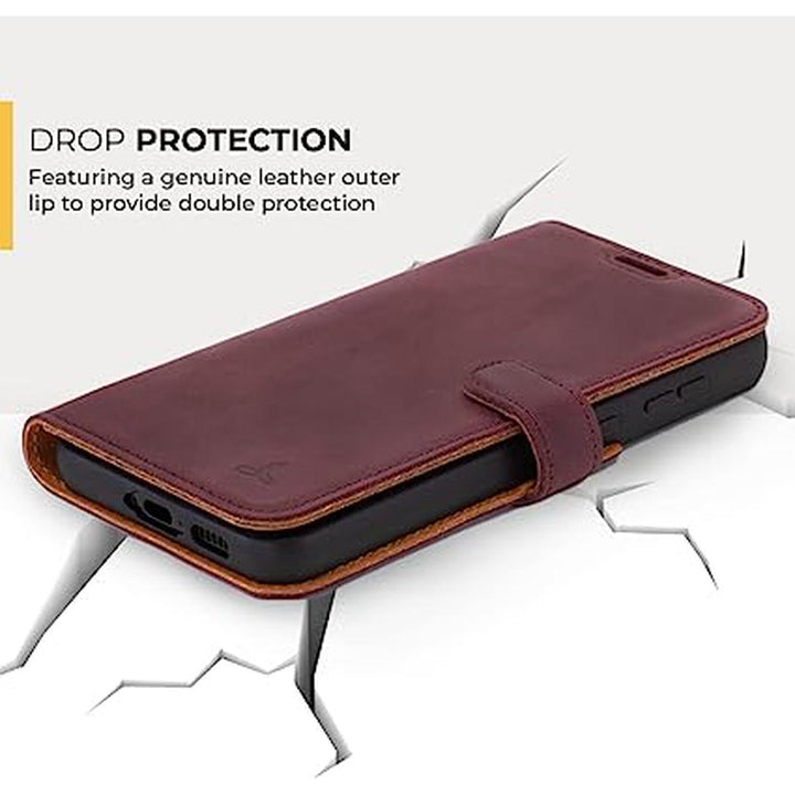 Plum Leather S23 Wallet Case - DOKUTRONIX
