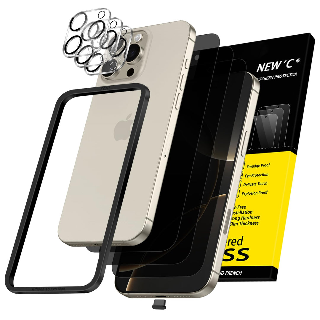NEW'C Triple Shield: iPhone 16 Pro Protection Kit