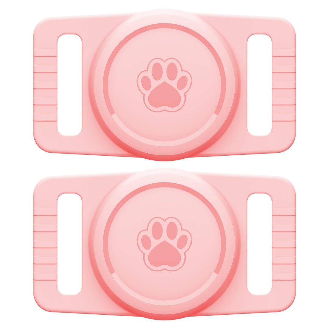 2-Pack Waterproof AirTag Dog Collar Holders – Black Silicone - DOKUTRONIX
