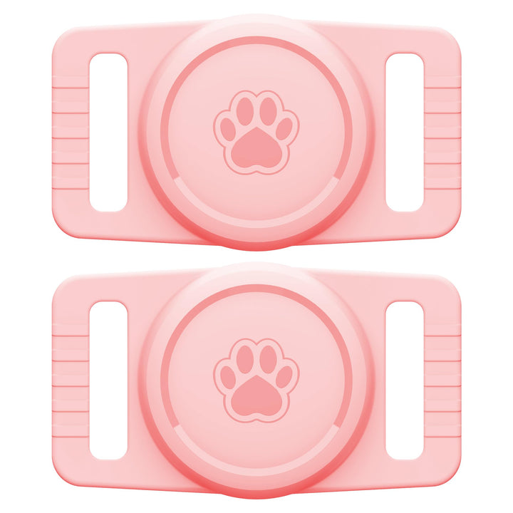 2-Pack Waterproof AirTag Dog Collar Holders – Black Silicone - DOKUTRONIX