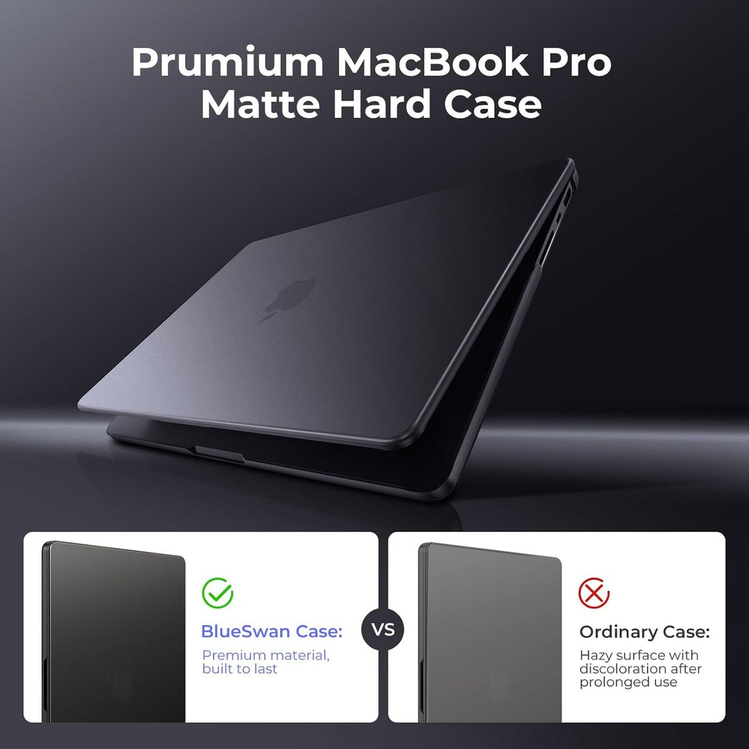 BlueSwan Matte MacBook Pro 14 Case - Space Black