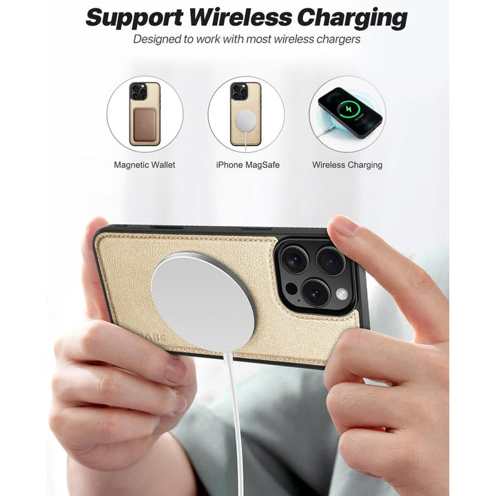 OCASE iPhone 16 Pro Detachable Wallet Case – PU Leather, RFID Blocking (Ice Blue)