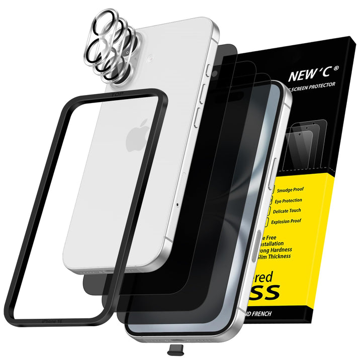 NEW'C Triple Shield: iPhone 16 Pro Protection Kit