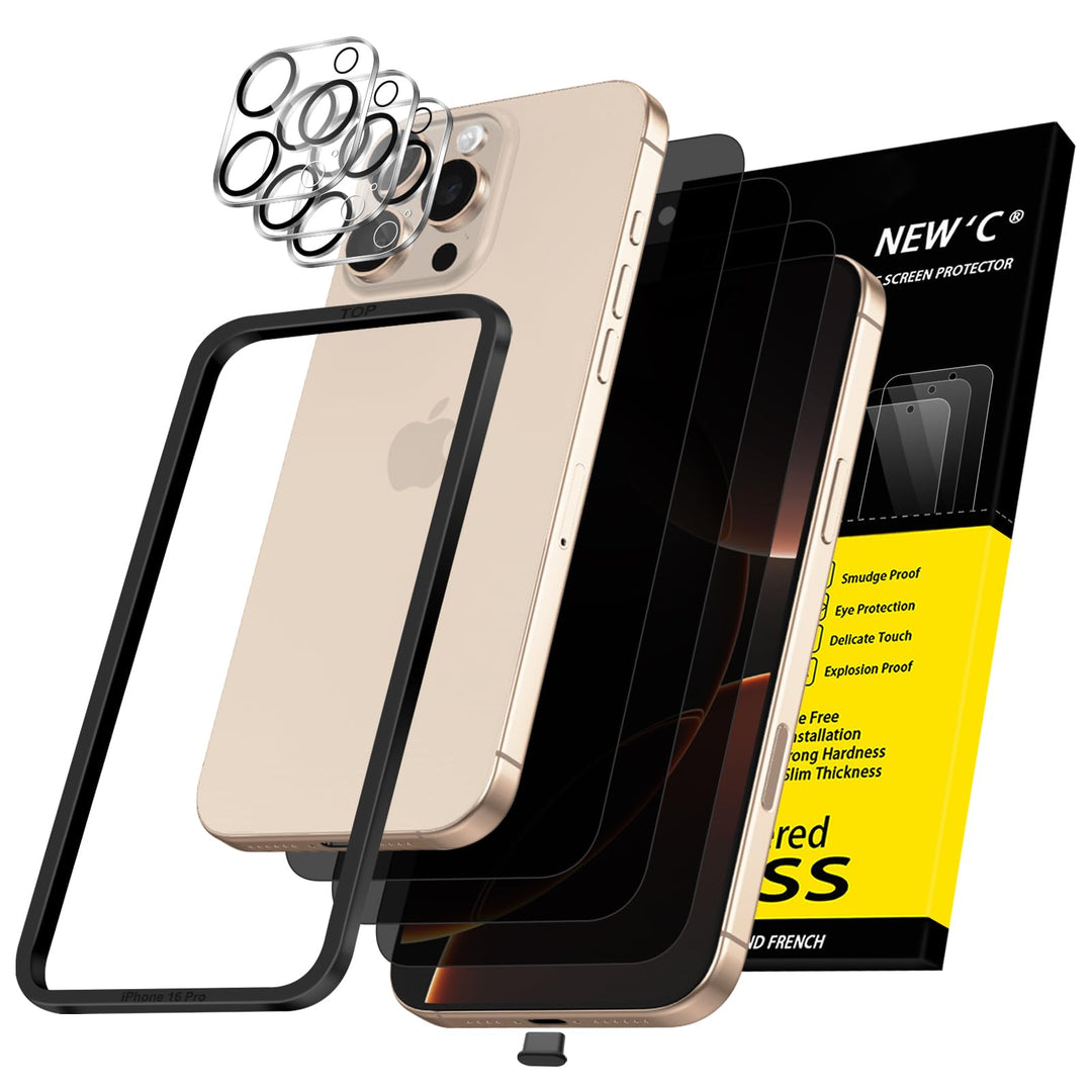 NEW'C Triple Shield: iPhone 16 Pro Protection Kit