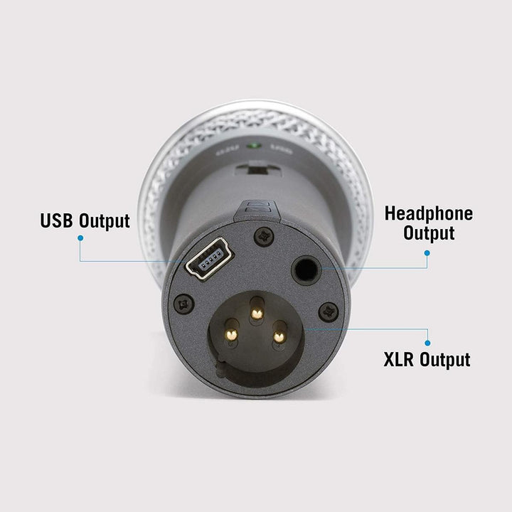 Q2U Silver Dynamic Mic Pack: USB & XLR Ready - DOKUTRONIX