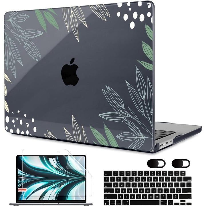 MEEgoodo Floral Hard Shell Case for MacBook Air 13