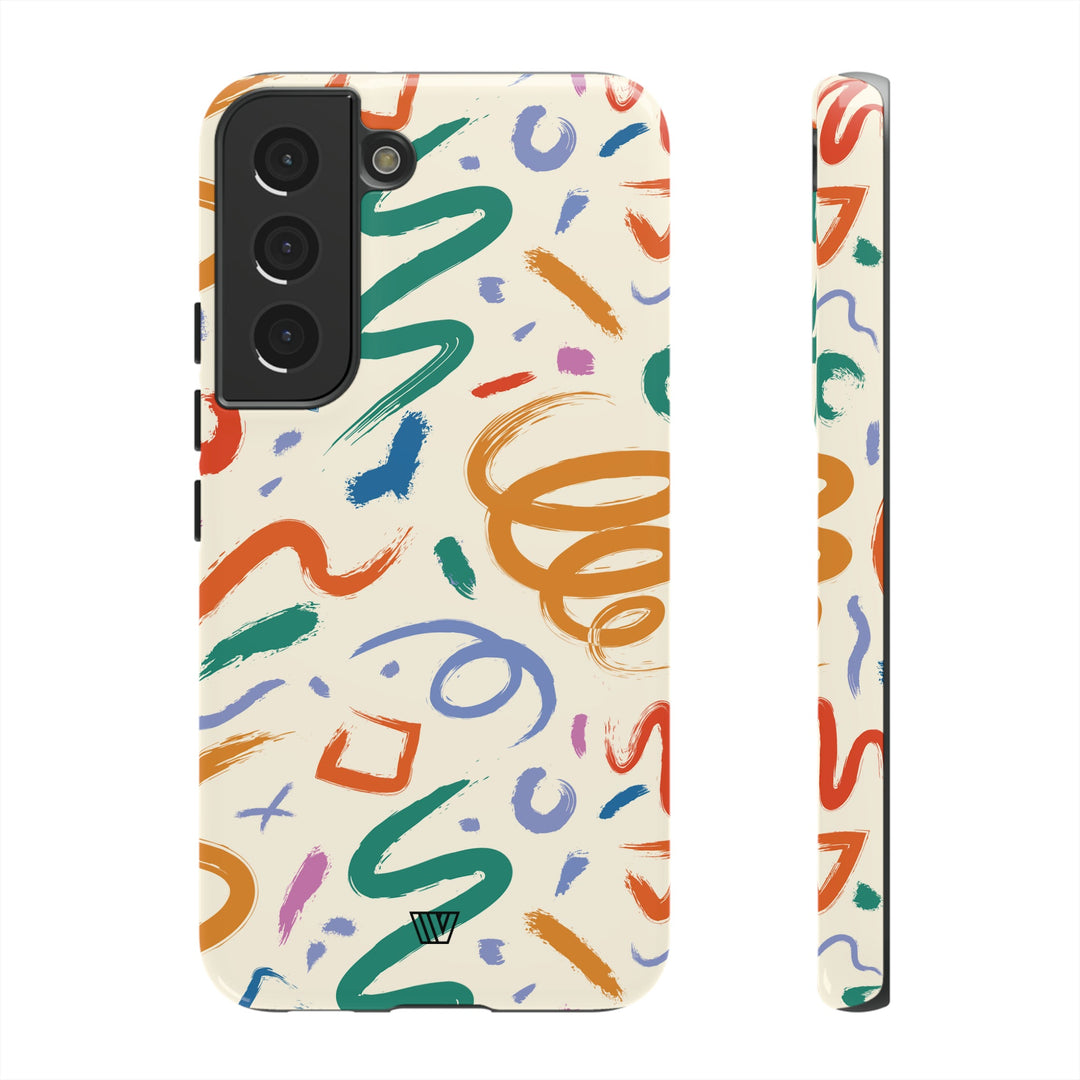 DOODLE BRUSH STROKES | Tough Phone Case