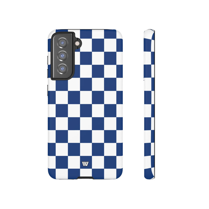 BLUE WHITE CHECKERBOARD | Tough Phone Case