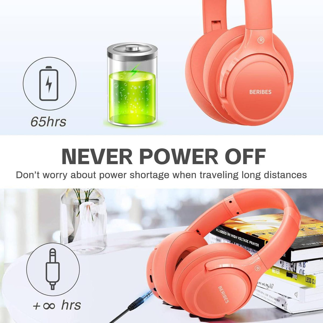 Vibrant Beats 65H Over-Ear Bluetooth Headphones - DOKUTRONIX