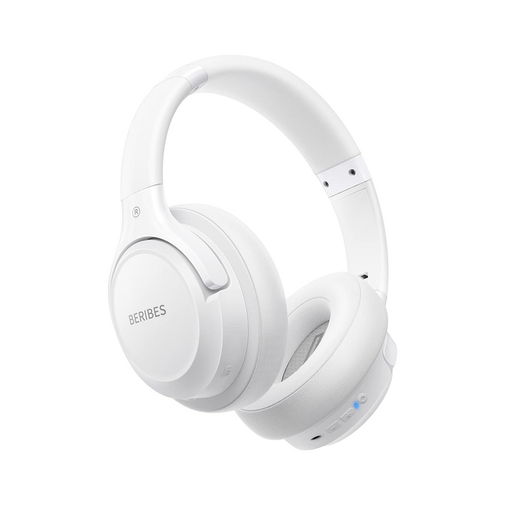 Playtime 65H White Bluetooth Headphones with EQ Modes - DOKUTRONIX