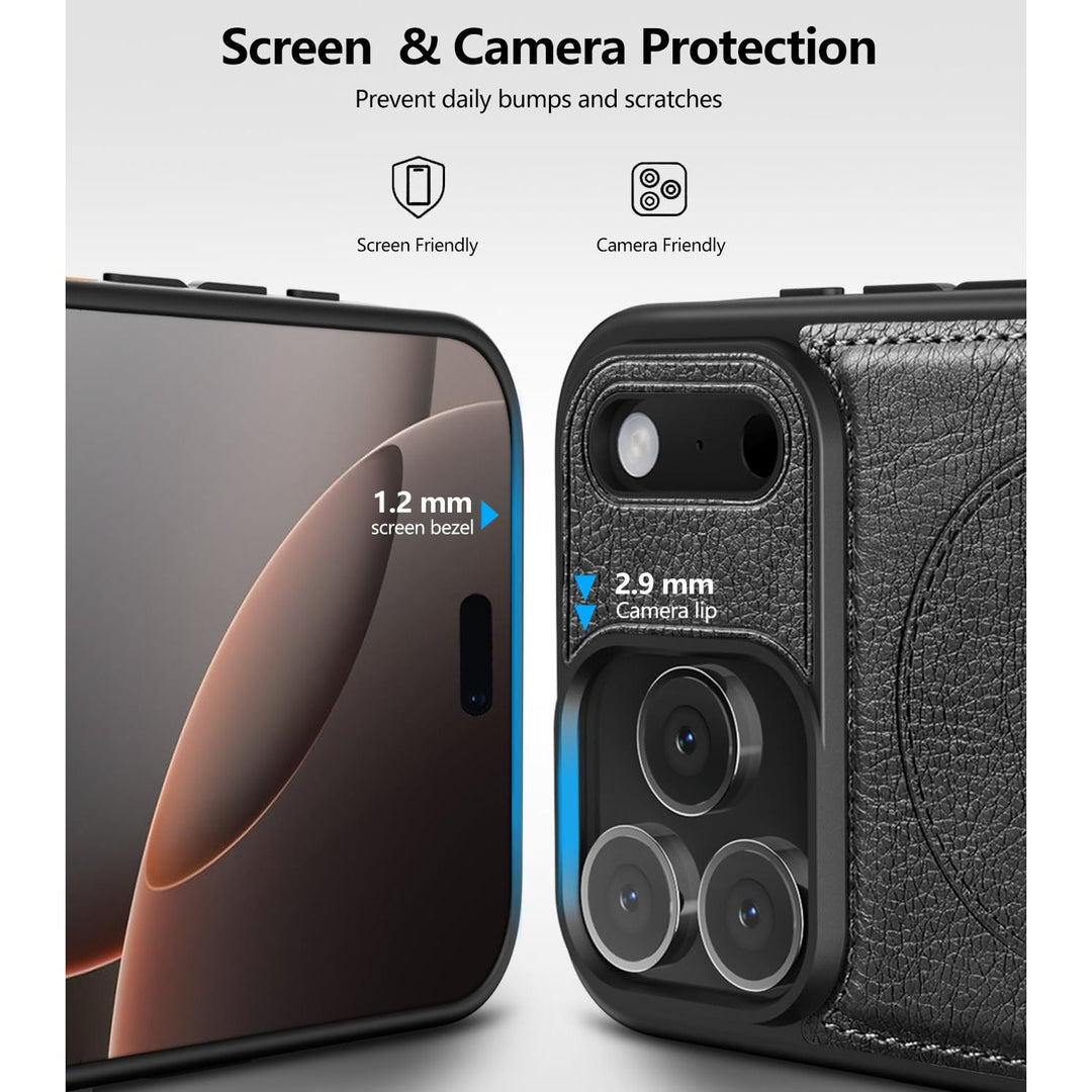 MagSafe SlimStand: Magnetic Leather Case for iPhone 17