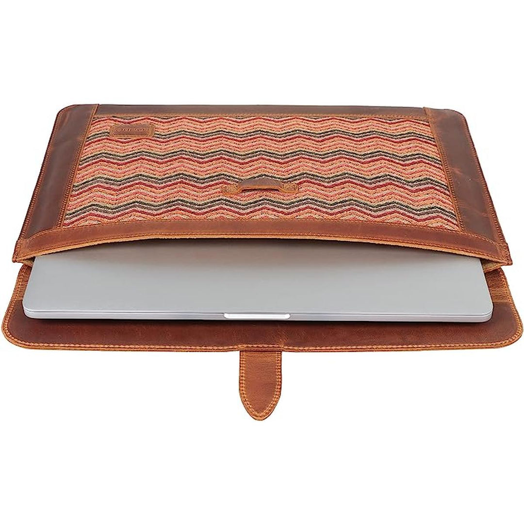 Londo Camel Leather MacBook Sleeve - 14/13/12.9 - DOKUTRONIX