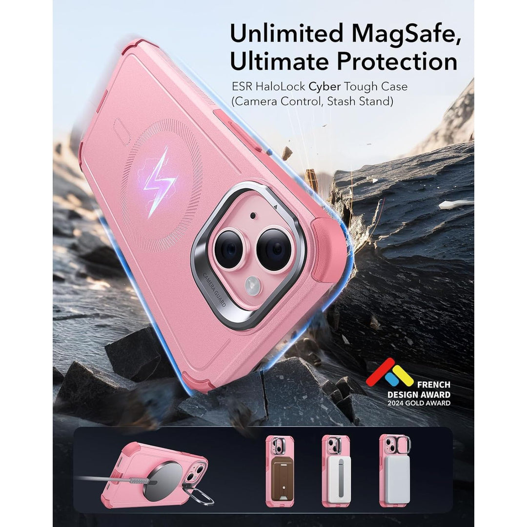 ESR Cyber Series MagSafe Stand Case, 23ft Drop, Green