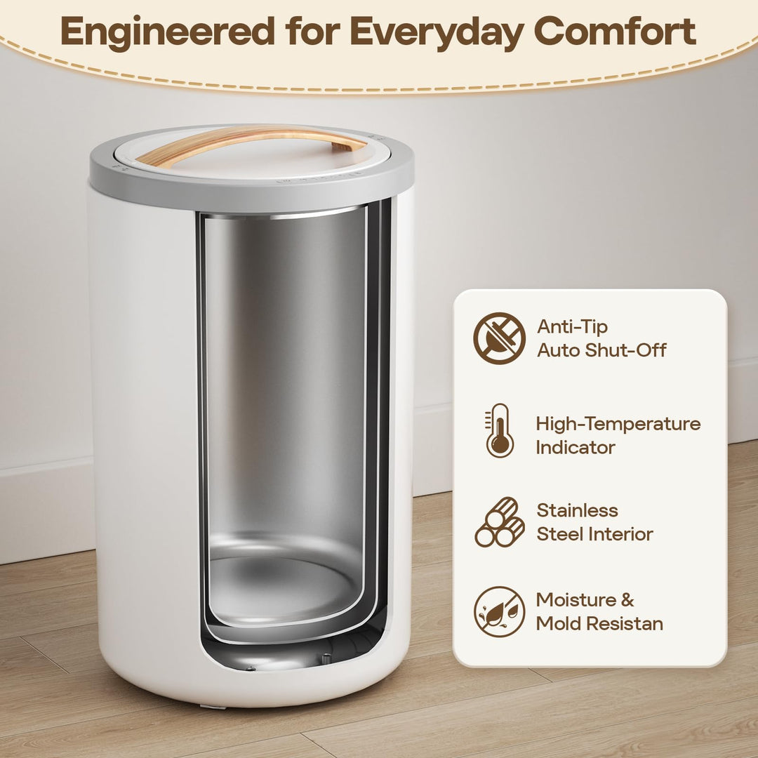 ScentSpa 20L Bucket - Dual Heat, 24H Timer, Wood-Grain Handle, Stainless Steel Interior