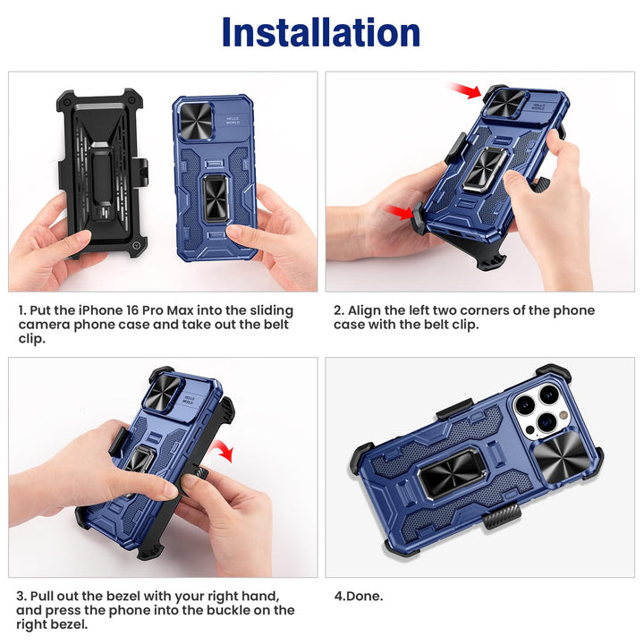 VEGO Armor Case for iPhone 16 Pro Max - Black