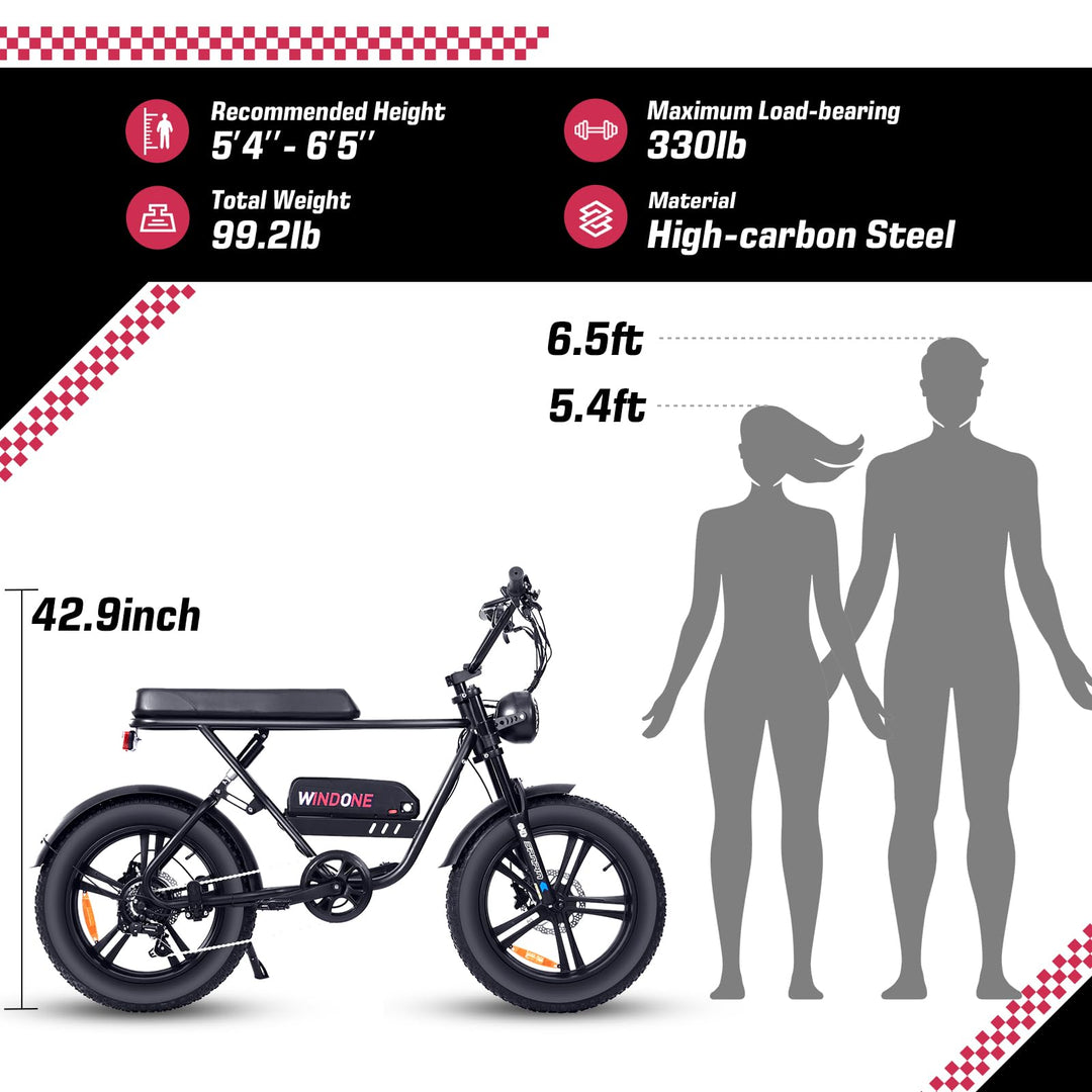 S16/K2 Electric Bike for Adults, Max 22/28MPH Speed & 50 Miles Range (PAS), 750W Peak Motor Ebike with 48V/13Ah Removable Battery, 4.0 Fat Tire and Shock Absorber, UL Certified - DOKUTRONIX