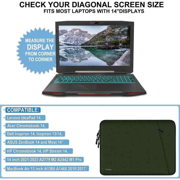 Gray Shockproof 13.3 Laptop Sleeve & Accessory Bag