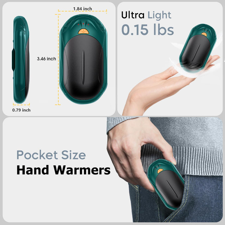 SmartHeat Duo: 20Hrs Rechargeable Hand Warmers