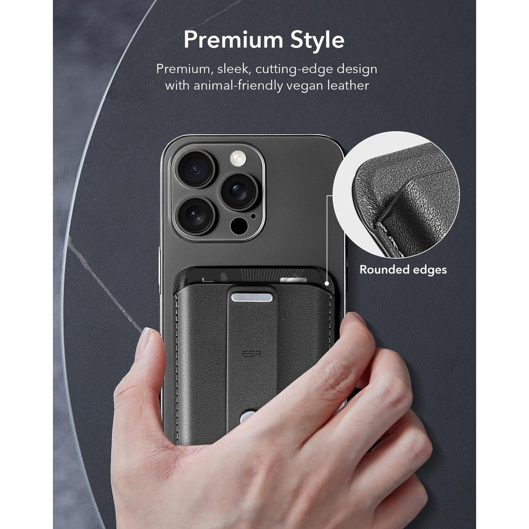 ESR MagSafe Slim Wallet - 5-Card RFID Black - DOKUTRONIX