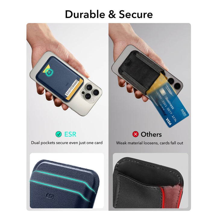 ESR MagSafe Slim Wallet - 5-Card RFID Black - DOKUTRONIX