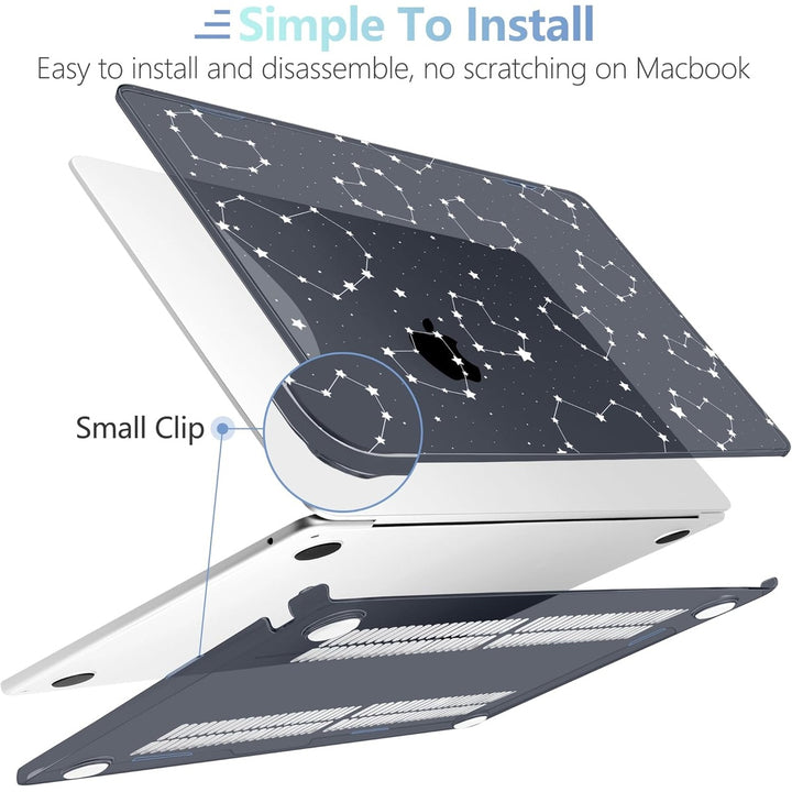 MEEgoodo Floral Hard Shell Case for MacBook Air 13