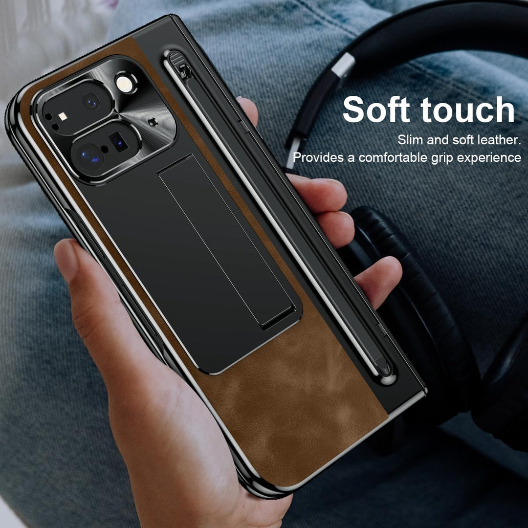 NINKI Fold Case for Pixel 10 Pro - Brown Elegance - DOKUTRONIX
