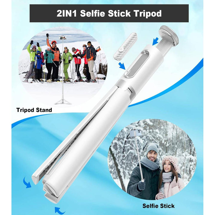 Snap360 All-in-1 Tripod & Selfie Stick - White - DOKUTRONIX
