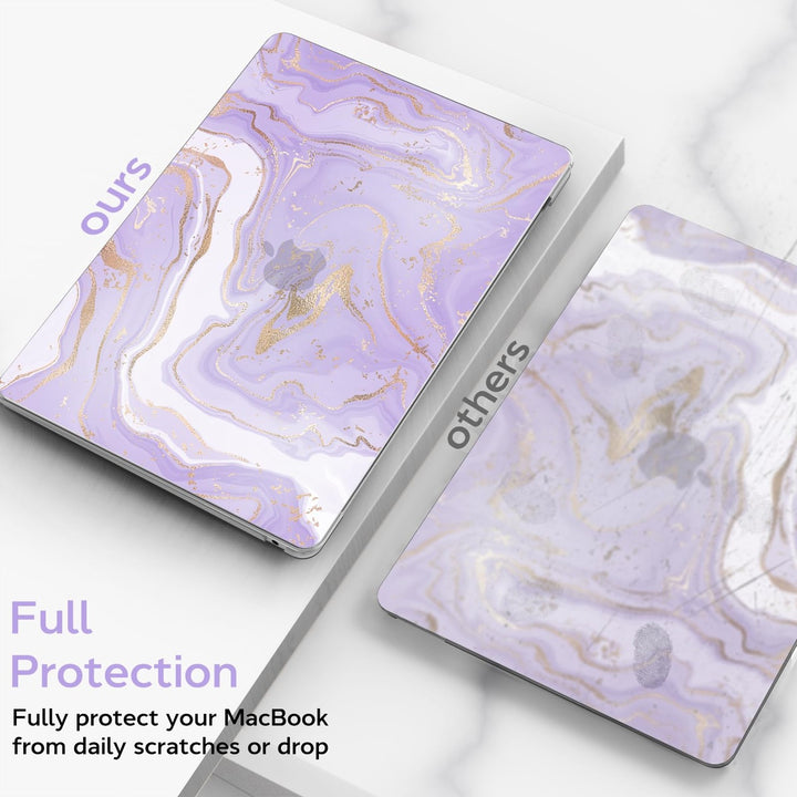 Purple Marble MacBook Air Shell & Accessory Set