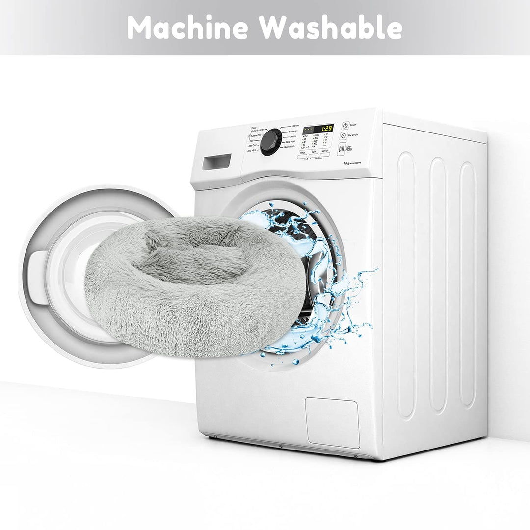 WESTERN HOME Calming Donut Pet Bed – Fluffy & Cozy - DOKUTRONIX