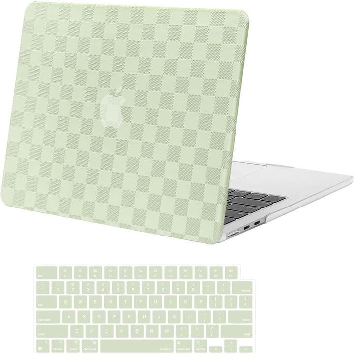 Beige Checker MacBook Air Case & Keyboard Cover