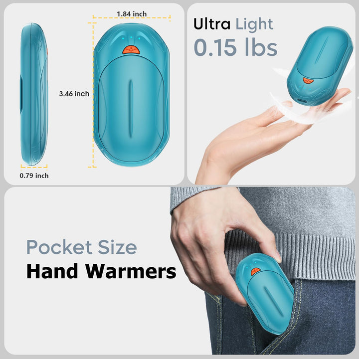 SmartHeat Duo: 20Hrs Rechargeable Hand Warmers