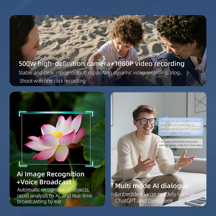 VisionMate Smart Glasses: Capture, Connect, Explore