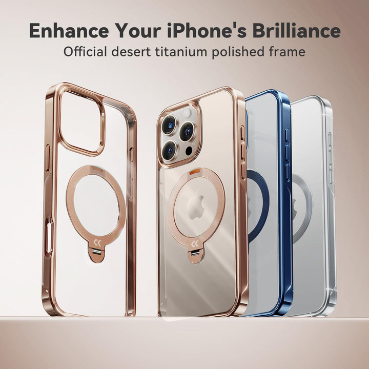 CASEKOO 360° MagSafe Clear Stand Case for iPhone 17 Pro Max