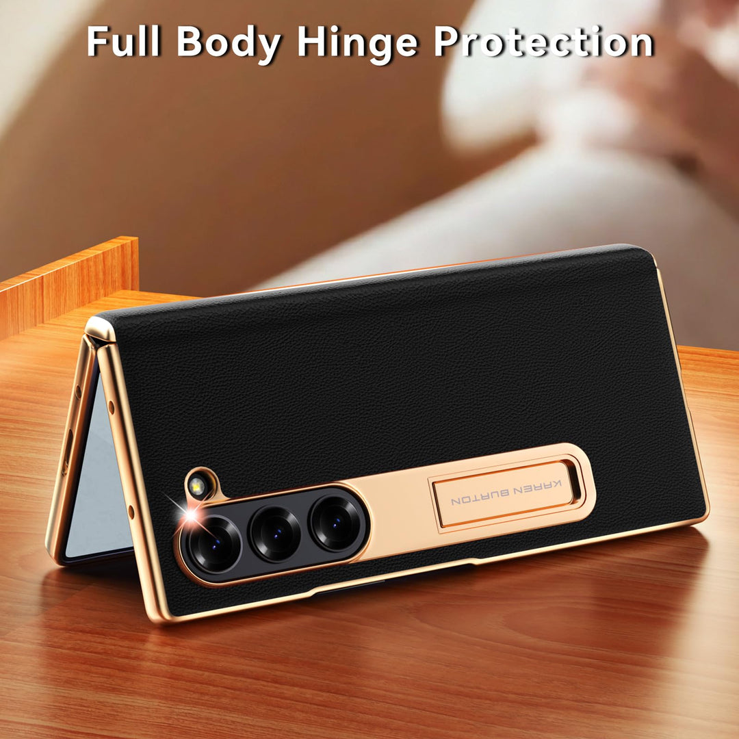 Galaxy ZFold 6 Luxe Leather Shield Case - Green