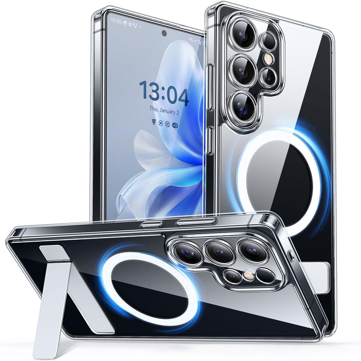 MagFlex Clear Case for Galaxy S25 Ultra with Kickstand - DOKUTRONIX