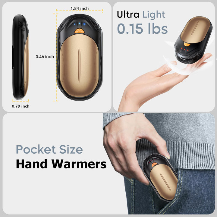 SmartHeat Duo: 20Hrs Rechargeable Hand Warmers