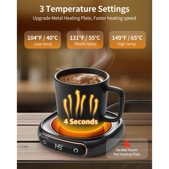 AutoHeat Mug Warmer: 3-Temp Desk & Office Essential