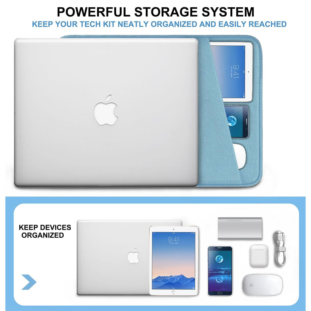 Gray Shockproof 13.3 Laptop Sleeve & Accessory Bag