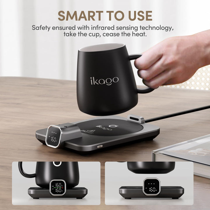 SmartTemp Coffee Mug Warmer Set - Black 15oz