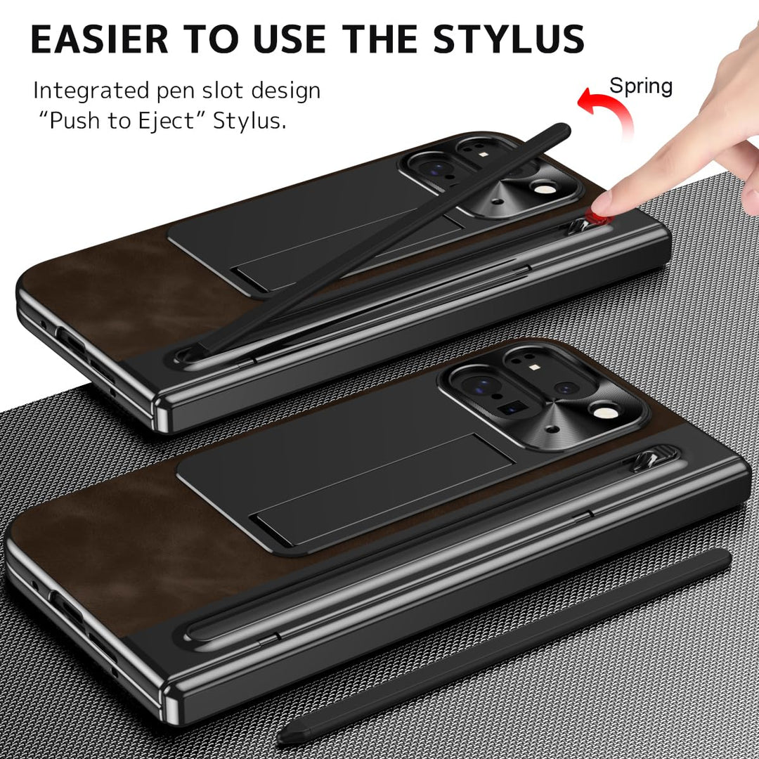 NINKI Fold Case for Pixel 10 Pro - Brown Elegance - DOKUTRONIX