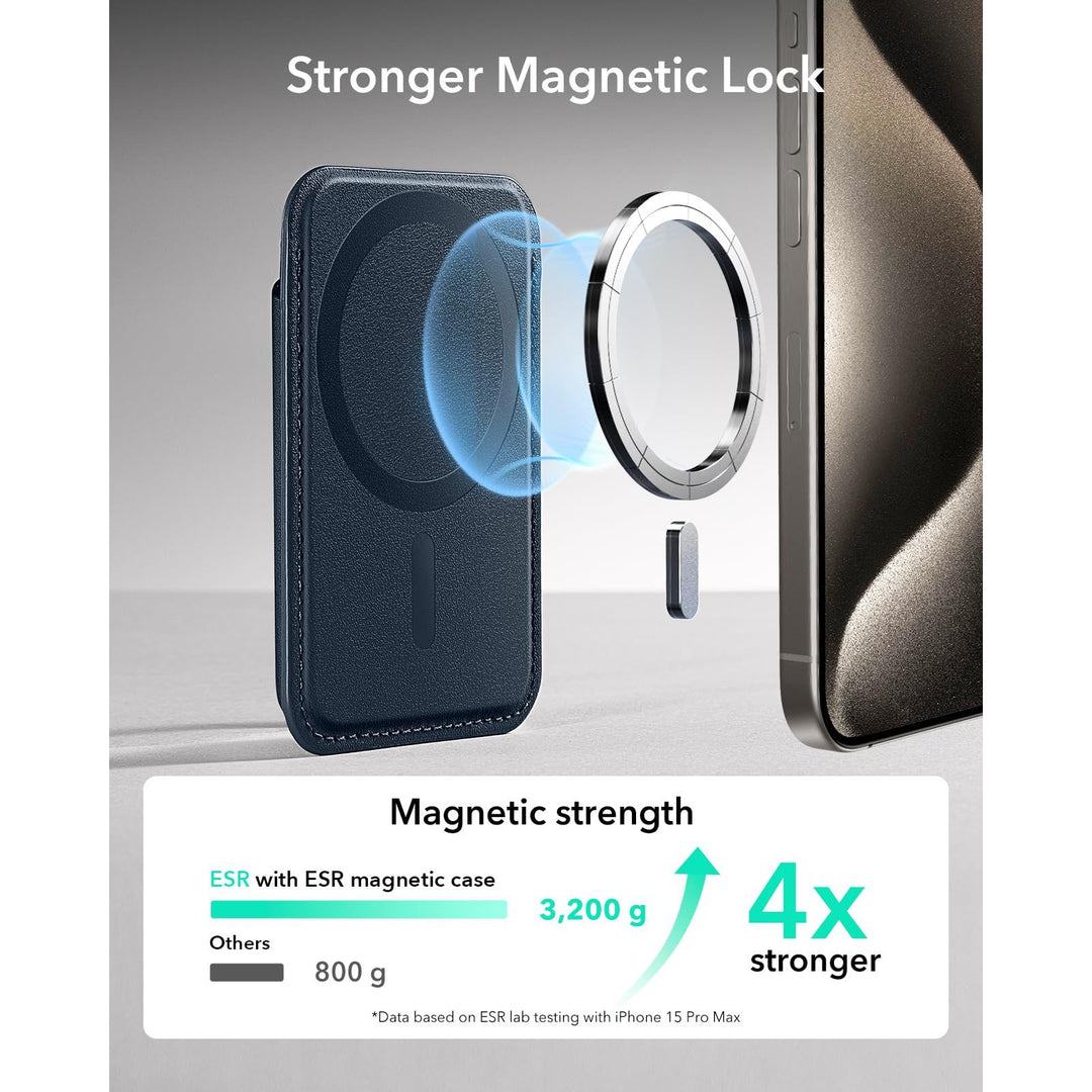 ESR MagSafe Slim Wallet - 5-Card RFID Black - DOKUTRONIX