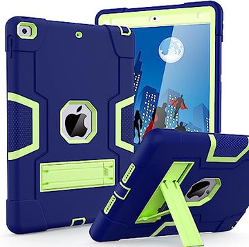 Cantis Case for iPad 9th/8th/7th Generation - Slim Shockproof Rugged Protective Case with Built-in Stand, Navy Blue