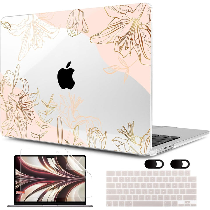 MEEgoodo Floral Hard Shell Case for MacBook Air 13