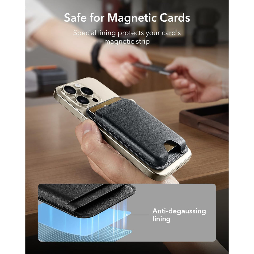 ESR MagSafe Slim Wallet - 5-Card RFID Black - DOKUTRONIX