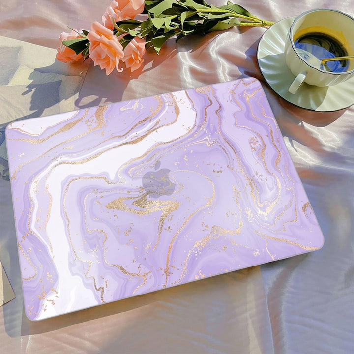 Purple Marble MacBook Air Shell & Accessory Set