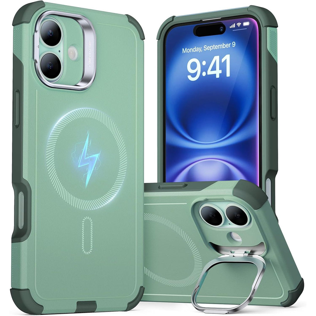 ESR Cyber Series MagSafe Stand Case, 23ft Drop, Green