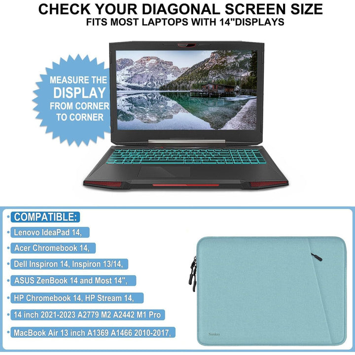 Gray Shockproof 13.3 Laptop Sleeve & Accessory Bag