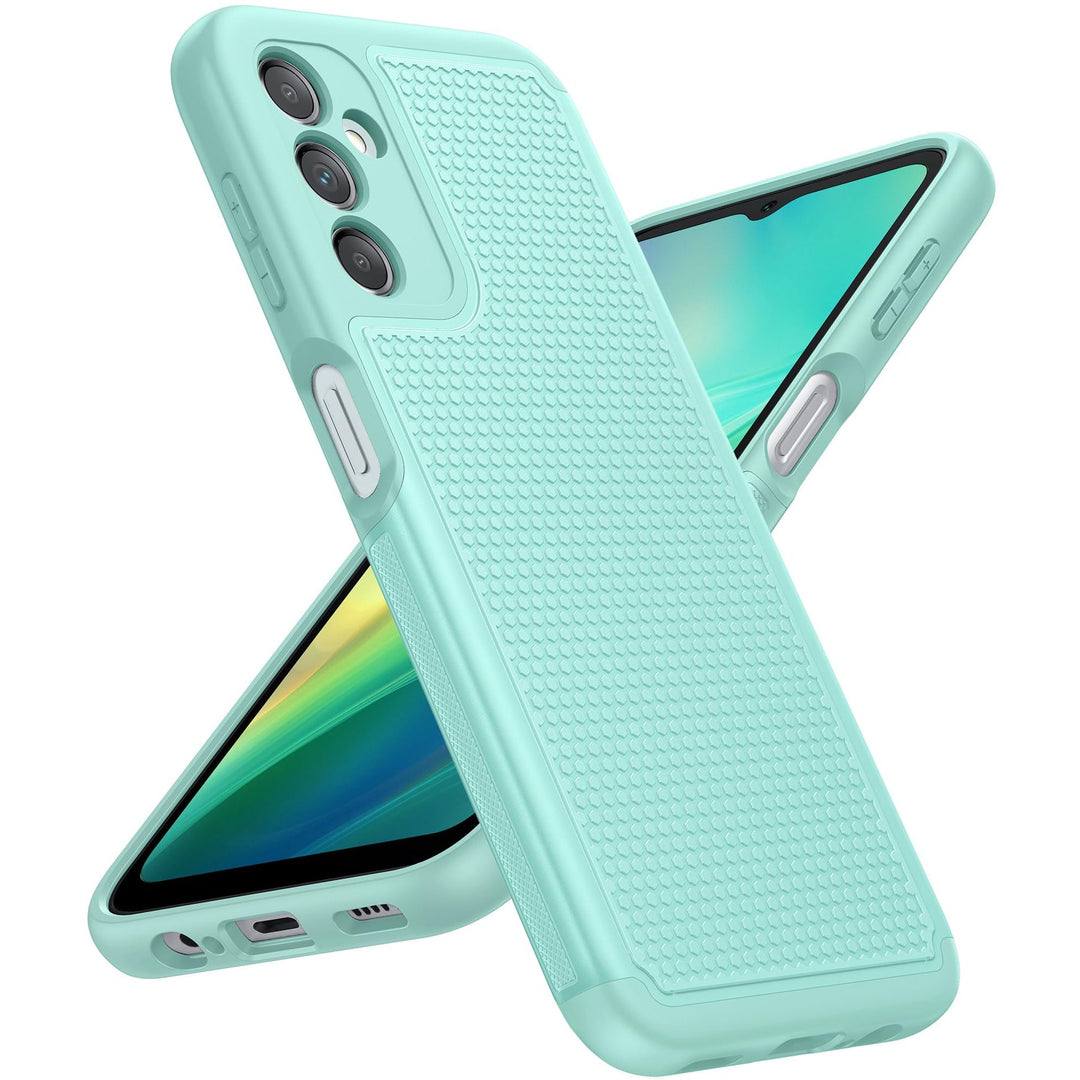 FNTCASE for Samsung Galaxy A14 5G Case: Dual Layer Protective Heavy Duty Cell Phone Cover Shockproof Rugged with Non Slip Textured Back - Military Protection Bumper Tough - 2023, 6.6inch (Matte Black) - DOKUTRONIX