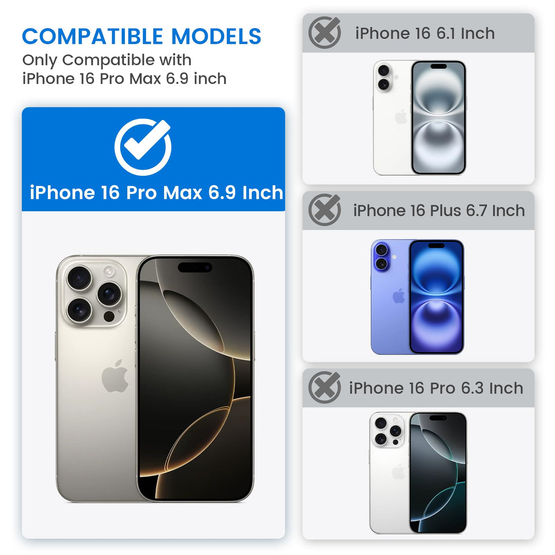 VEGO Armor Case for iPhone 16 Pro Max - Black